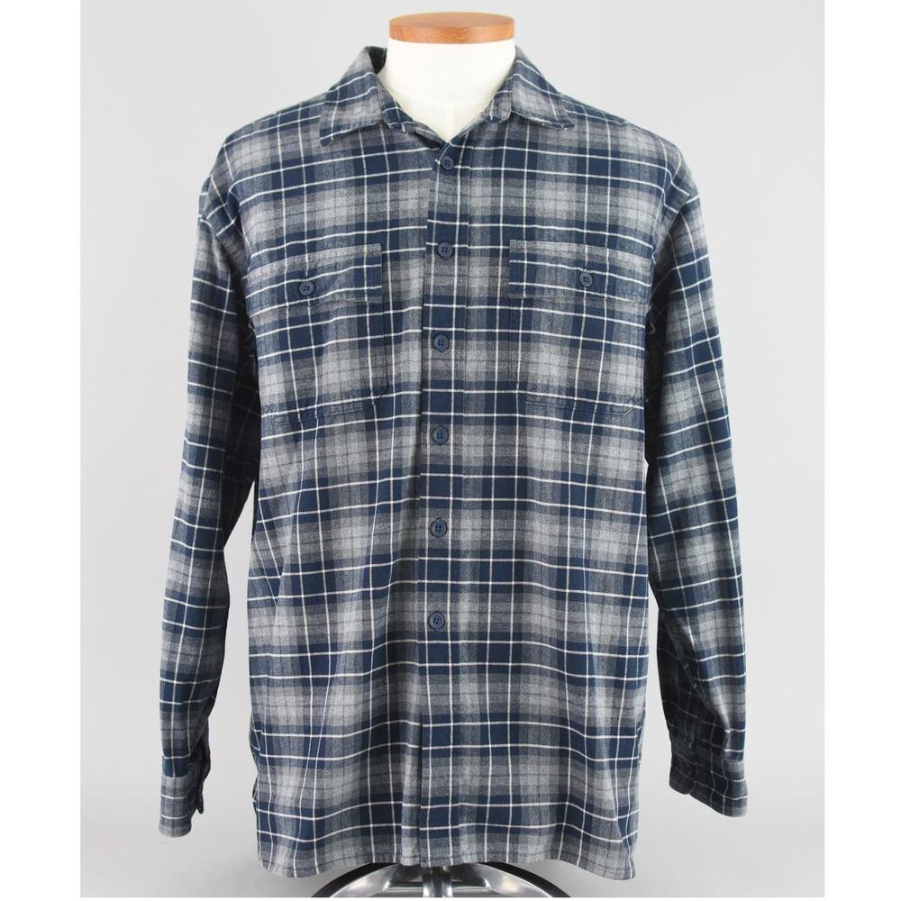 L.L. Bean Plaid Flannel Button Down Shirt Men's Large